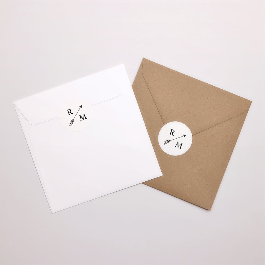 Sticker Mariage Rond Couronne Boho photo