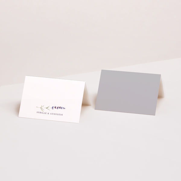 Marque-place Mariage 2 volets Bouquet de Lavande photo