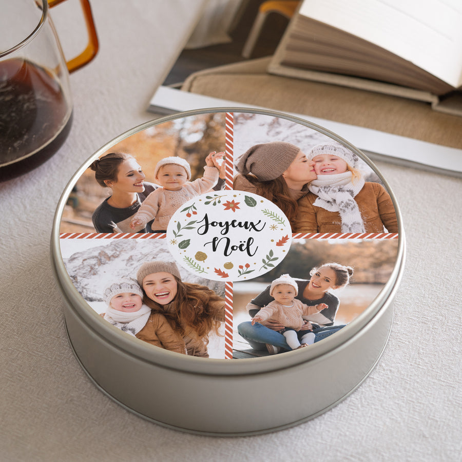 Boite métallique Objets Ronde Noël tout doux photo