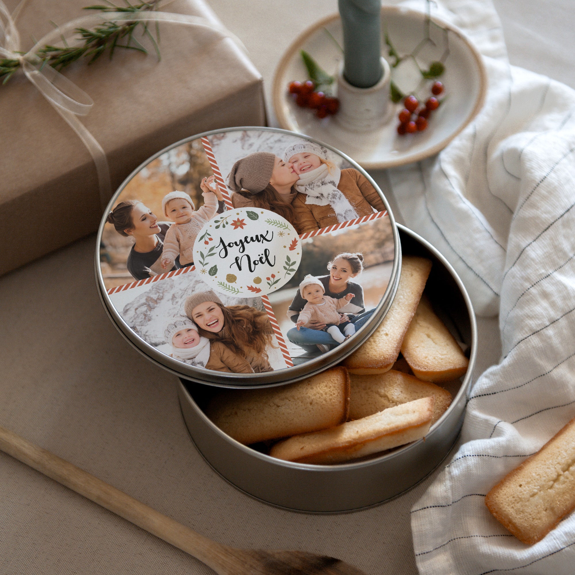 Boite métallique Objets Ronde Noël tout doux photo N° 3