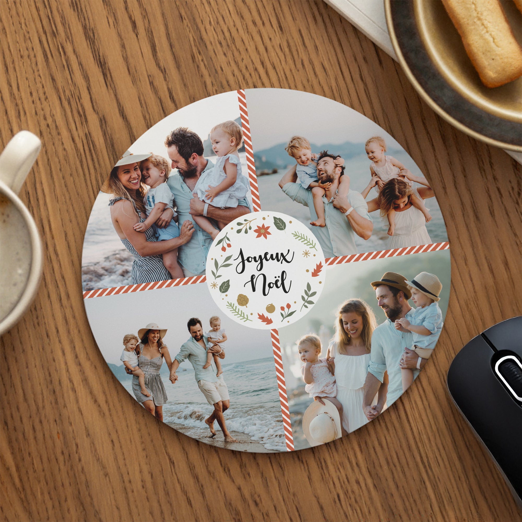 Tapis de souris Rond Noël tout doux photo N° 1