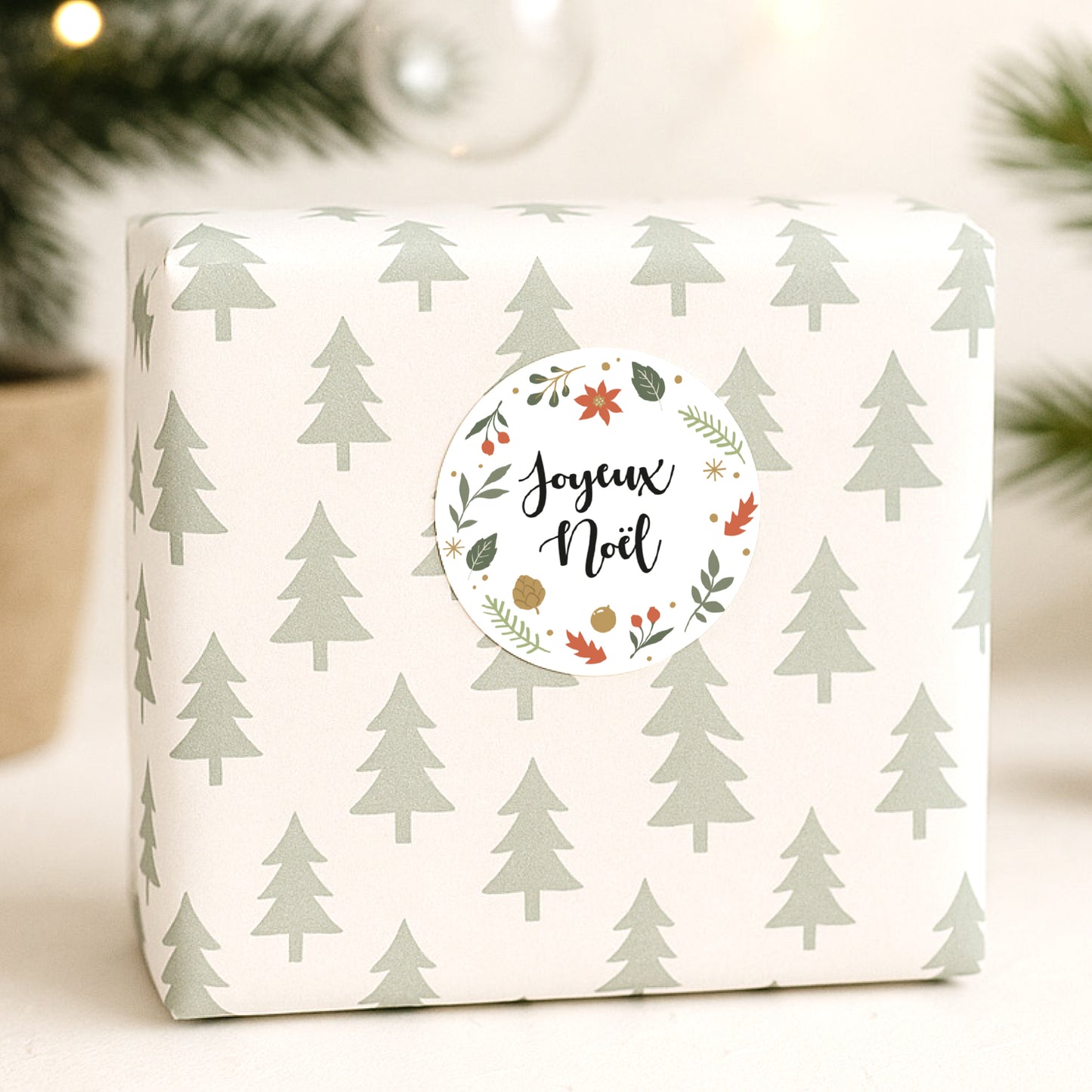 Sticker Fin d'année Rond Noël tout doux photo N° 1