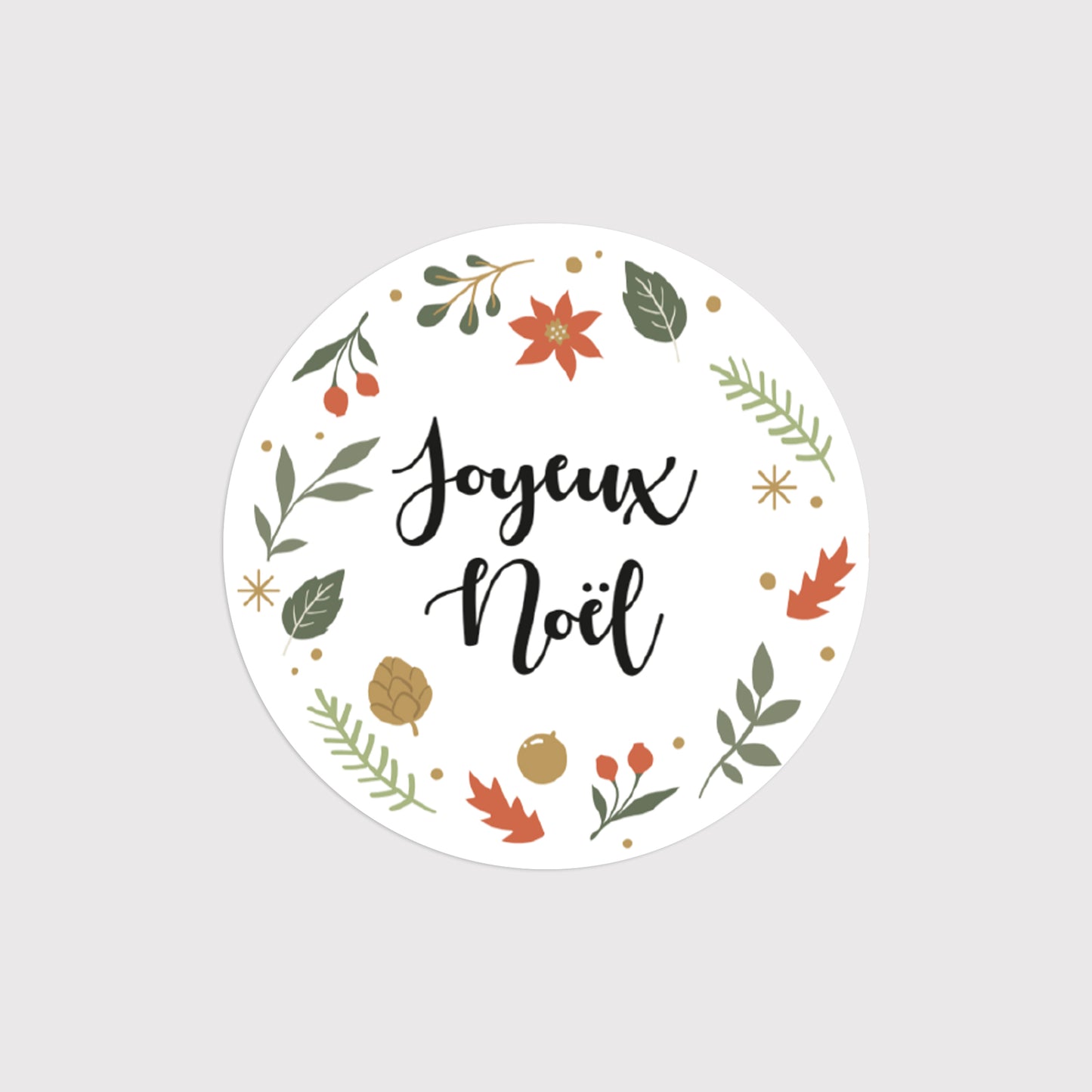 Sticker Fin d'année Rond Noël tout doux photo N° 2