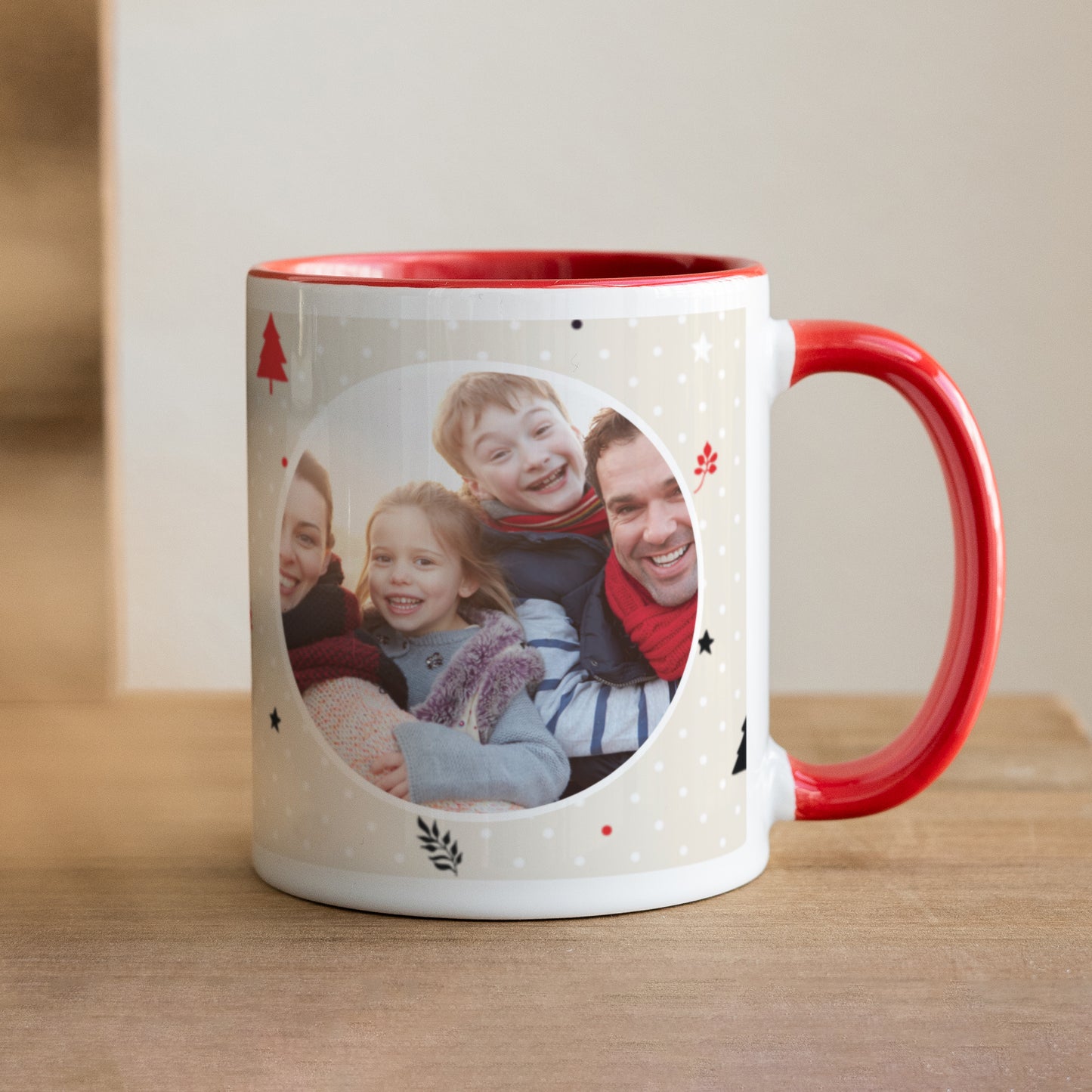 Mug Objets Rouge Noël en famille photo N° 1