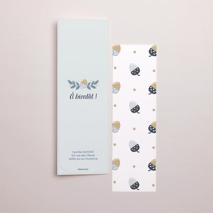 Faire-part Naissance Marque-page photo Ambiance Automne photo N° 3