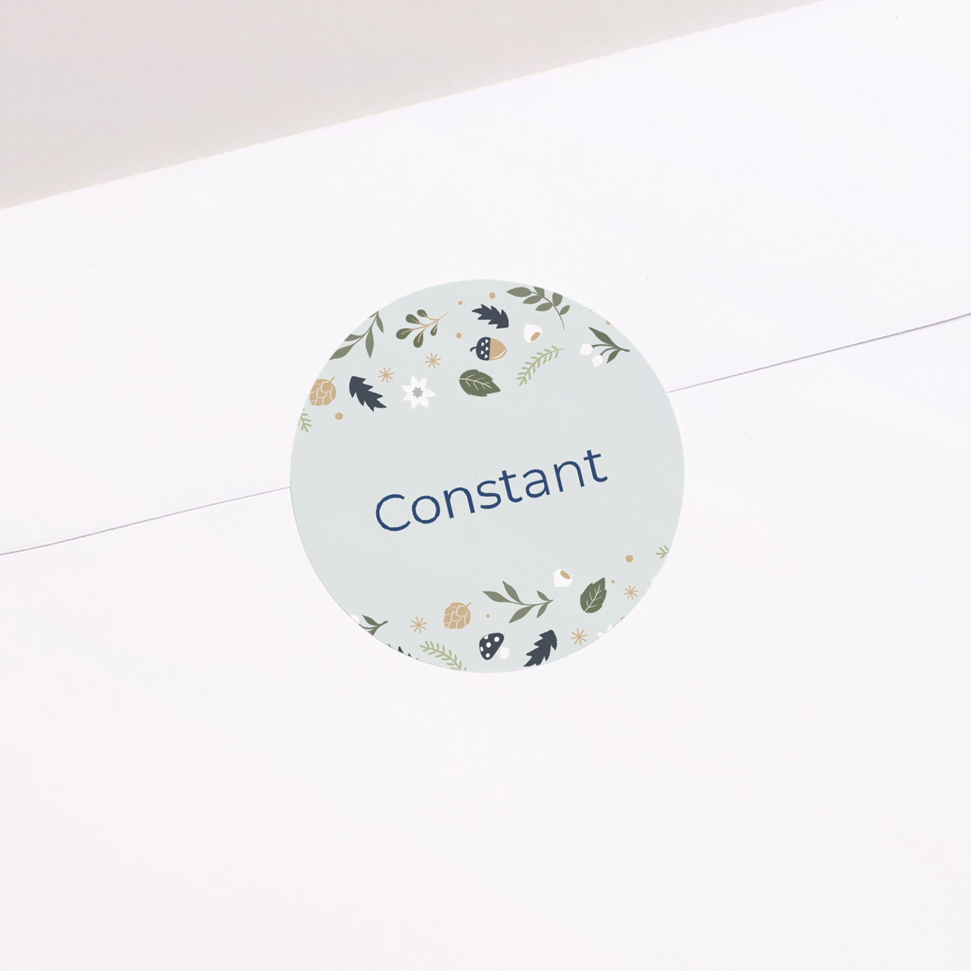 Sticker Naissance Rond Joli automne photo N° 1
