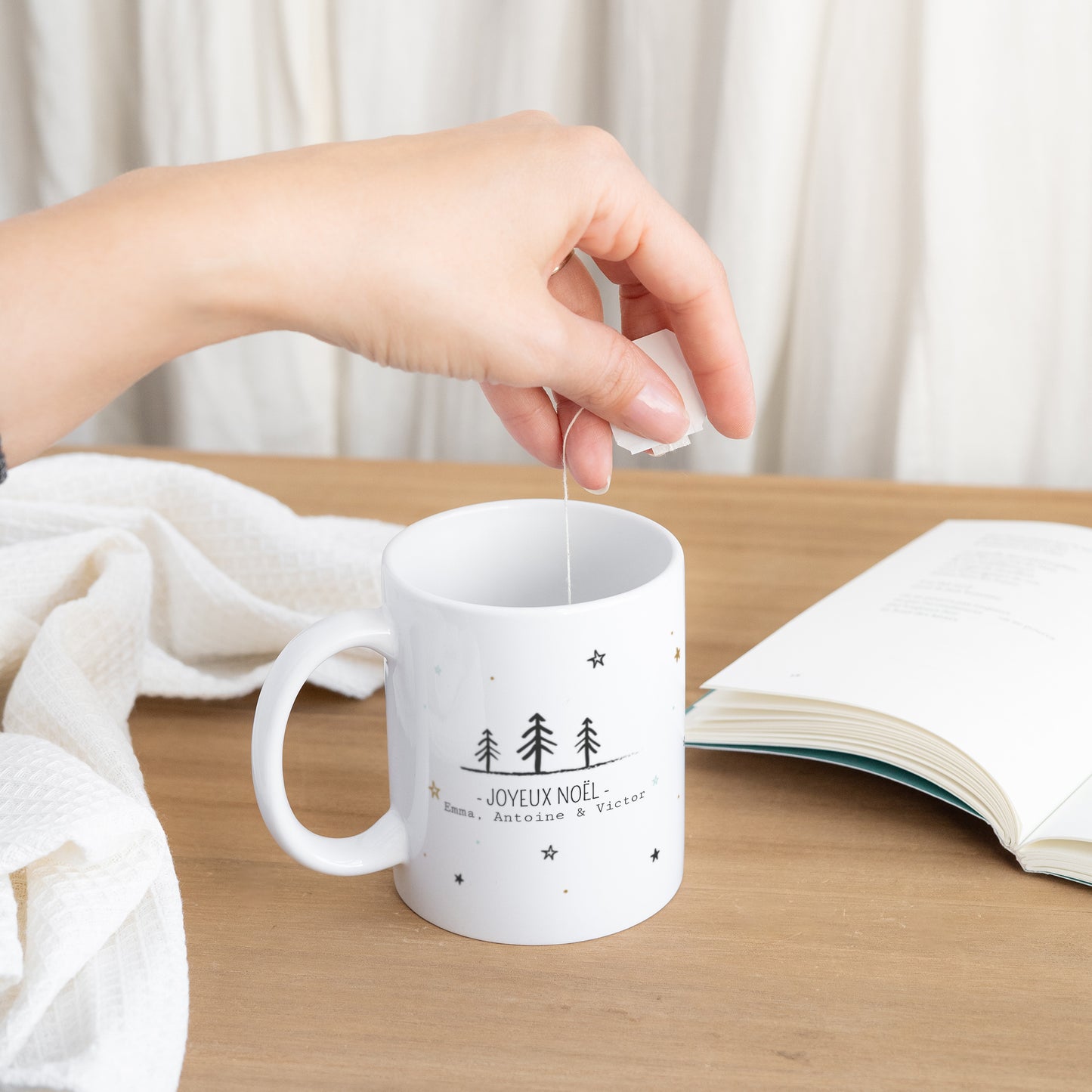 Mug Objets Blanc Motifs de Noël photo N° 3