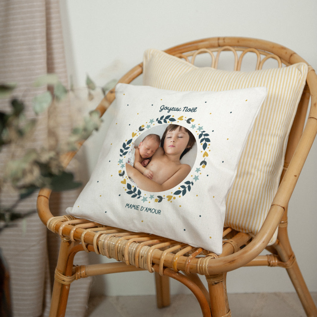 Coussin Objets Beige naturel Mamie Noël photo N° 2