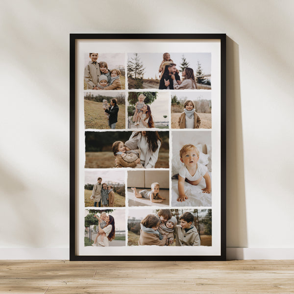 Affiche Photos Portrait 60 x 90 cm Patchwork famille photo