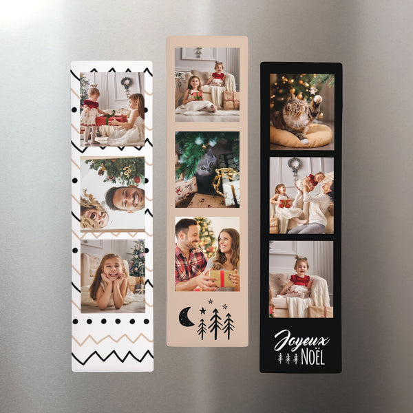 Tirage photo Photos Lot de 3, magnétique Chevrons Noël photo