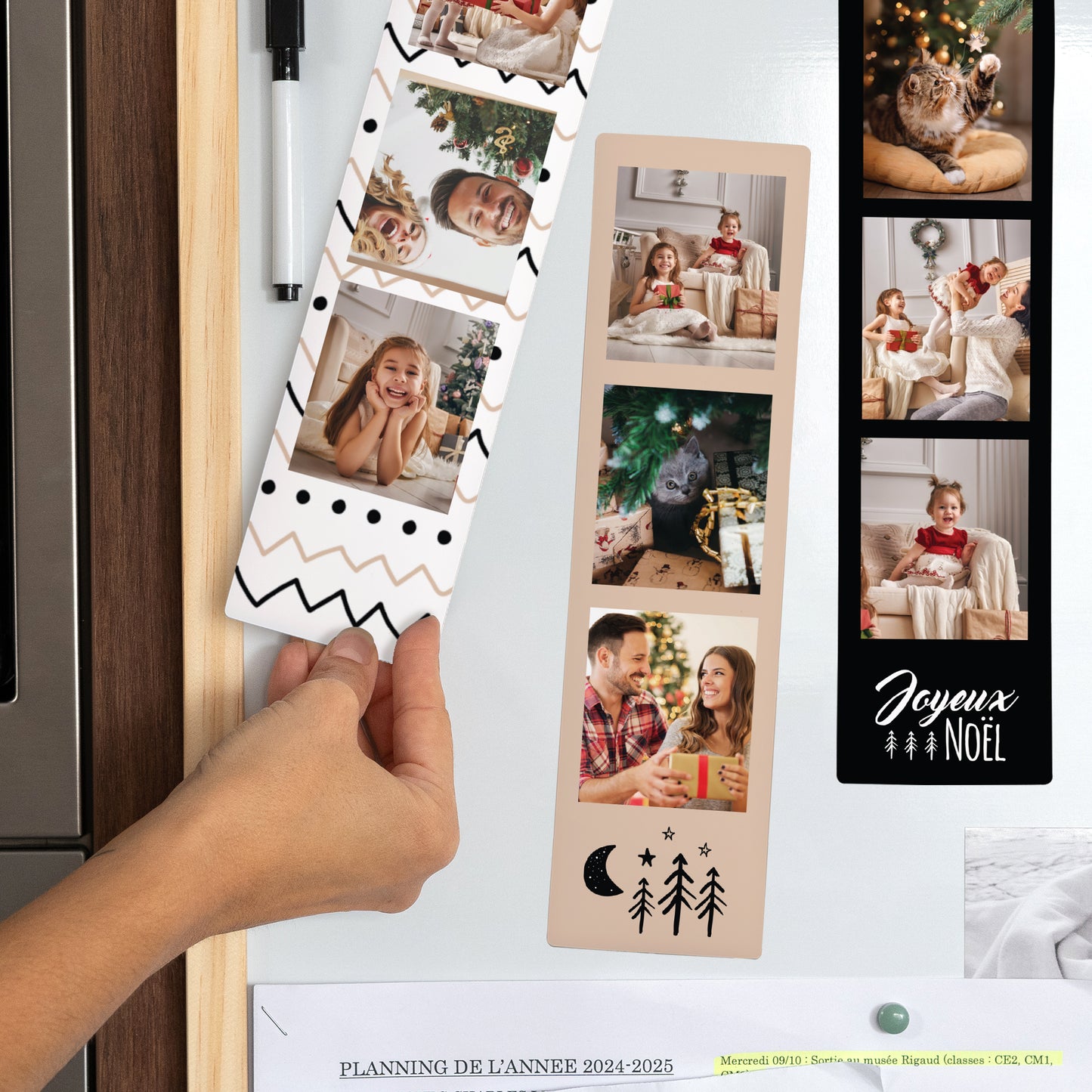 Tirage photo Photos Lot de 3, magnétique Chevrons Noël photo N° 2