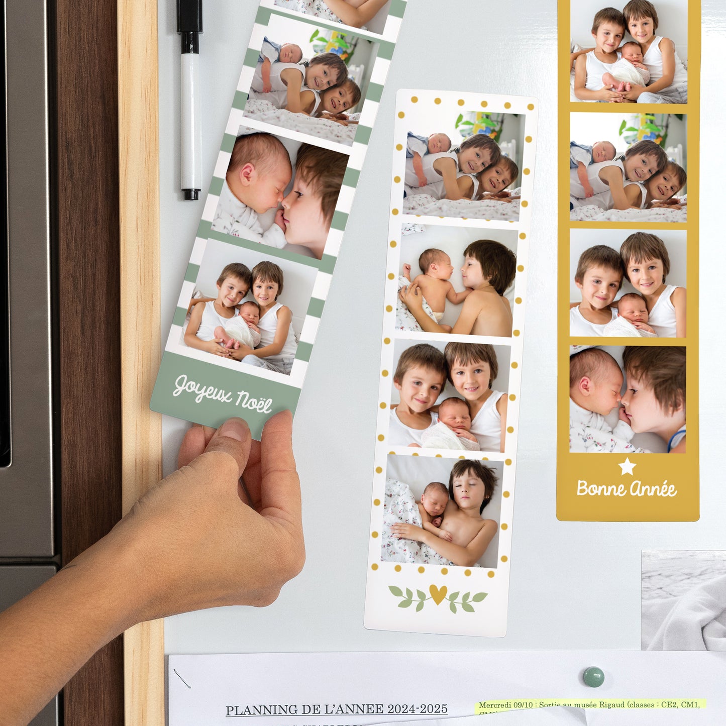 Tirage photo Photos Lot de 3, magnétique Vert & Jaune photo N° 2