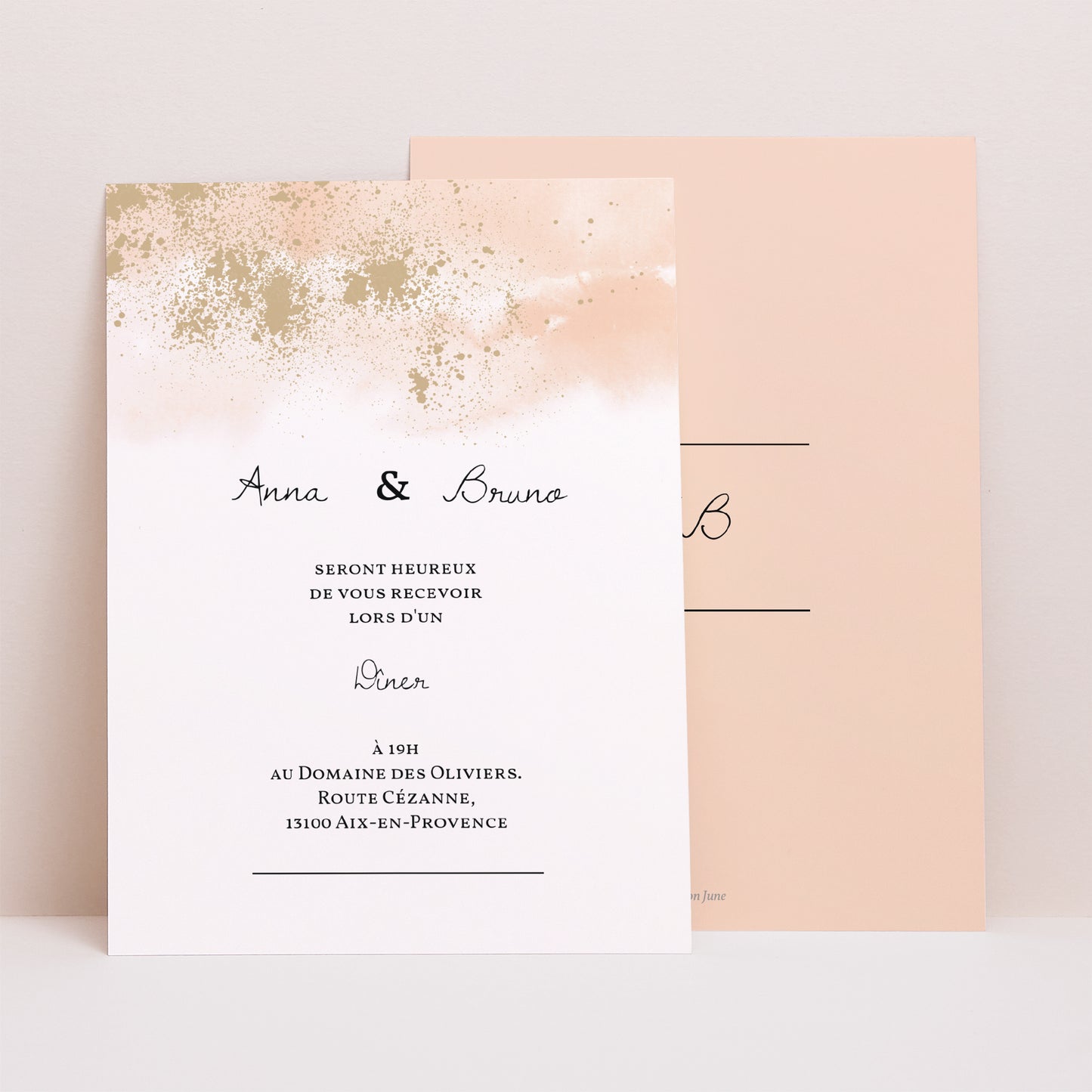 Invitations Mariage Portrait Aquarello photo N° 1