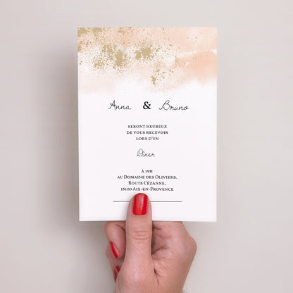 Invitations Mariage Portrait Aquarello photo N° 2