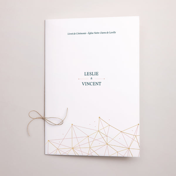 Livret de messe Mariage Double volet Constellation photo