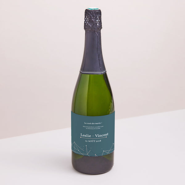 Etiquette bouteille Mariage Paysage Constellation photo