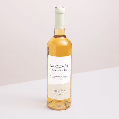 Etiquette bouteille Mariage Portrait Minéral photo N° 1