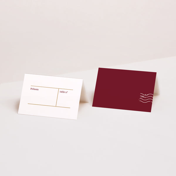 Marque-place Mariage 2 volets Wedding Pass photo