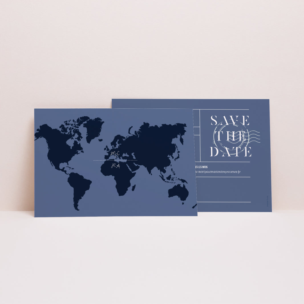 Save the date Mariage Paysage Blue Wedding Pass photo N° 2