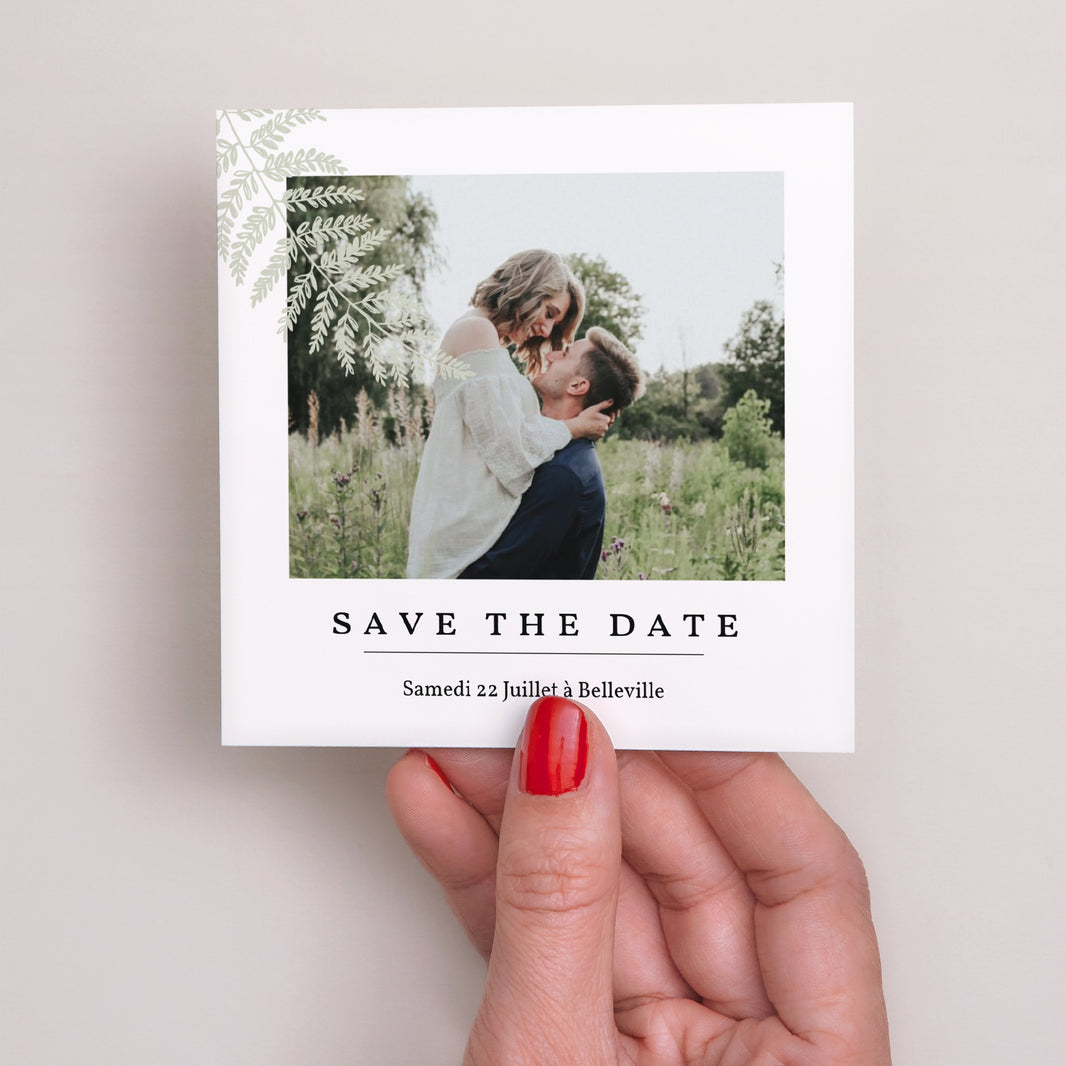 Save the date Mariage Carré Verdoyant photo N° 2