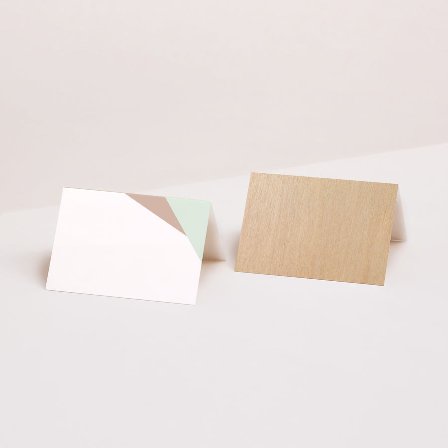 Marque-place Mariage 2 volets Bois & Pastel photo