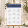 Plan de table Mariage Portrait 60 x 90 cm Marinière or bleu photo N° 1