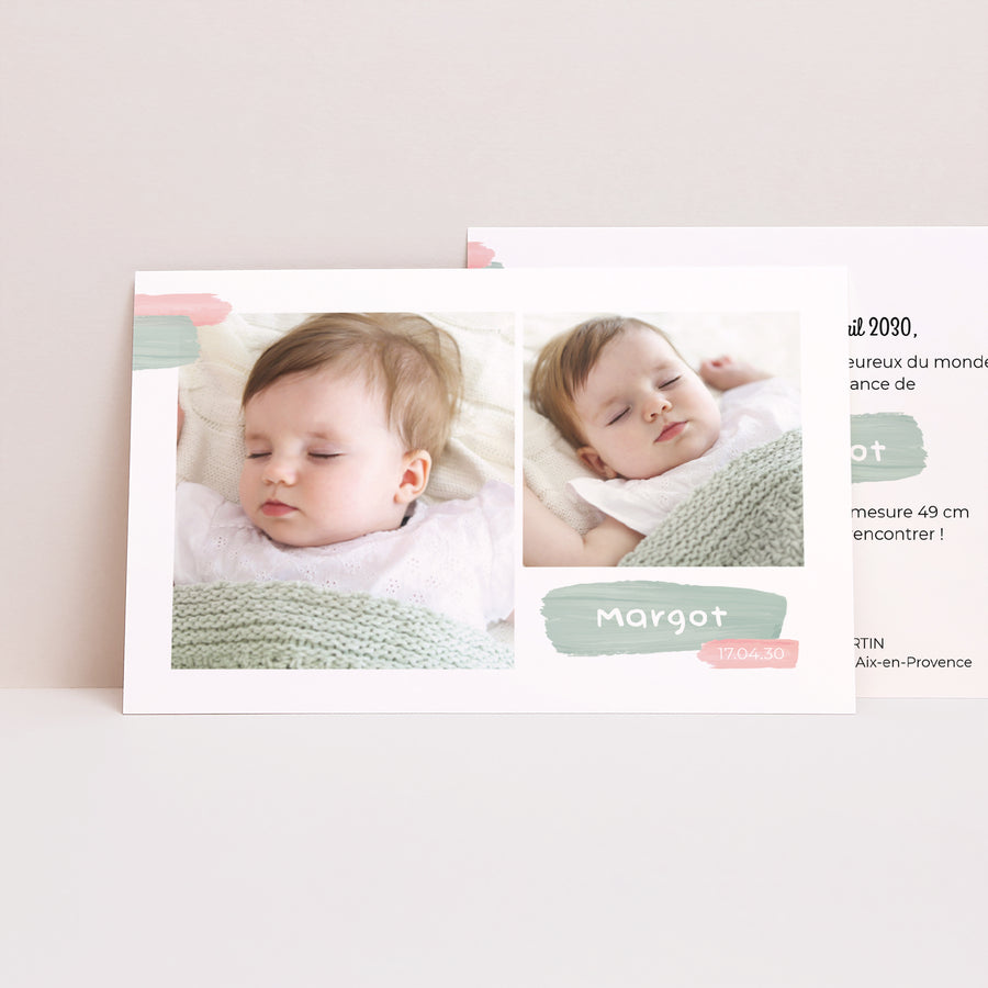 Faire-part Naissance Paysage Photo simple photo