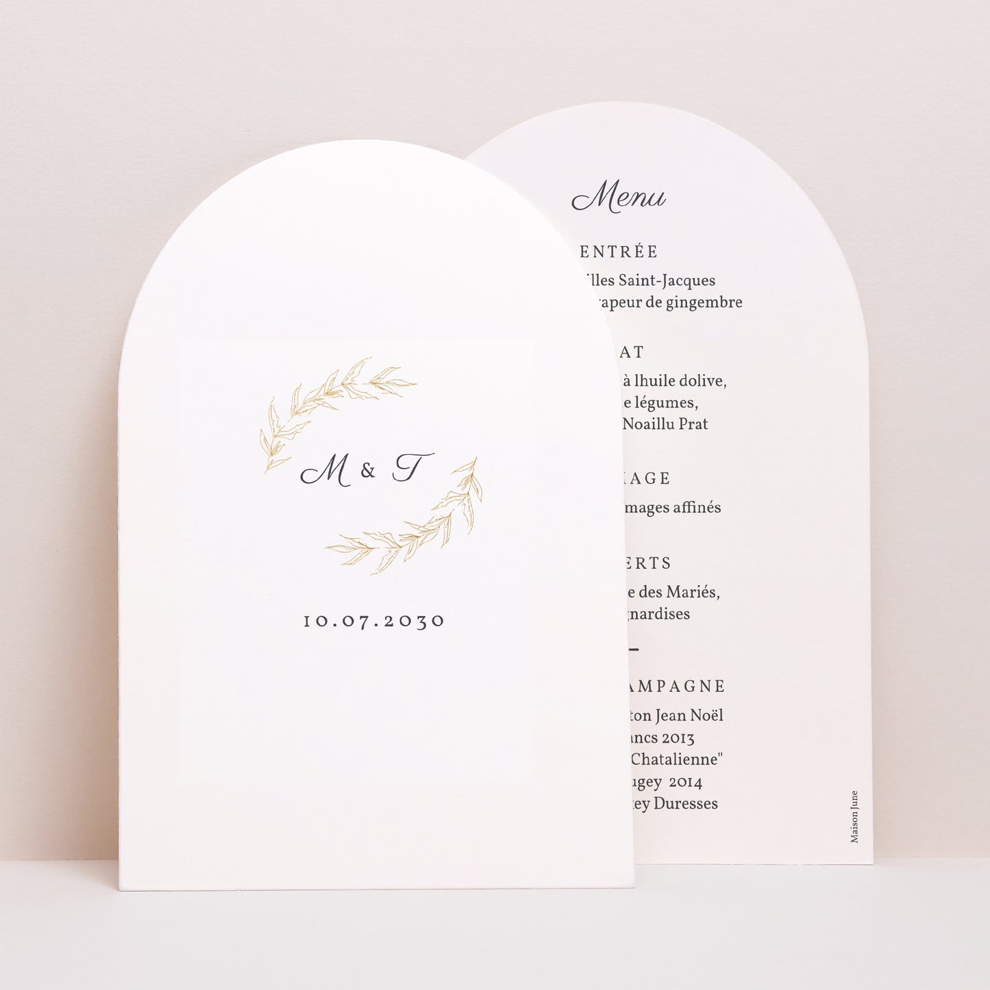 Menu Mariage Arche Végétal minimal photo N° 1