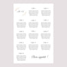 Plan de table Mariage Portrait 60 x 90 cm Végétal minimal photo N° 2