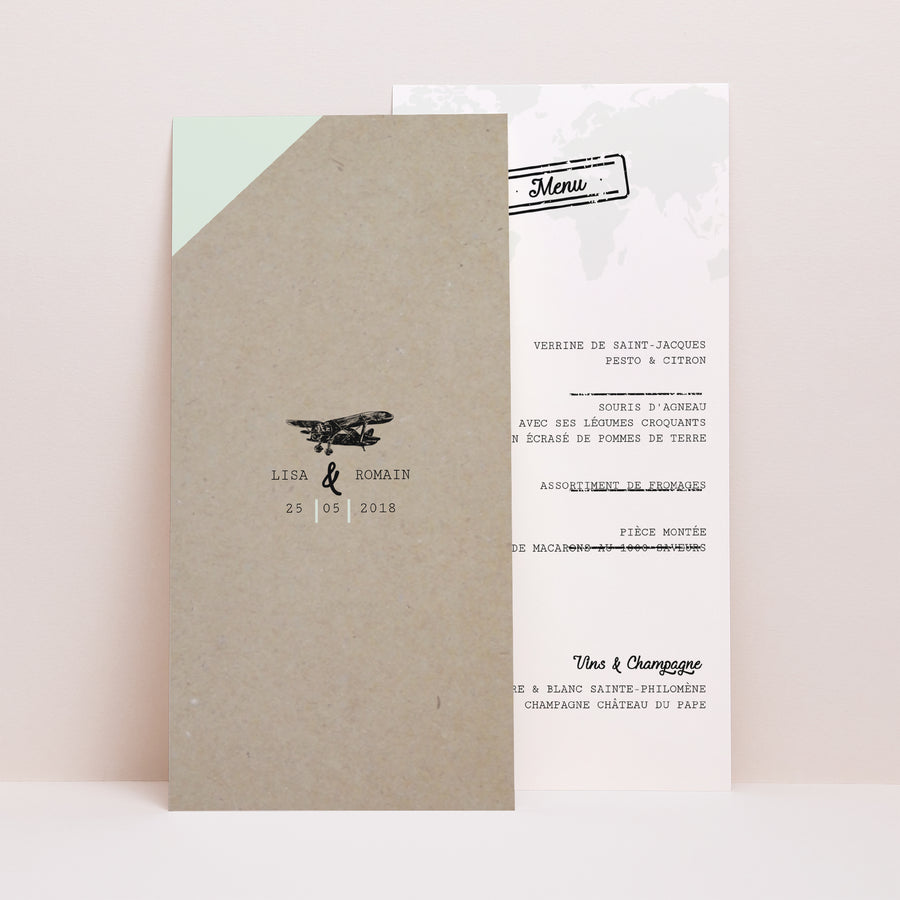 Menu Mariage Panoramique portrait Time To Love photo