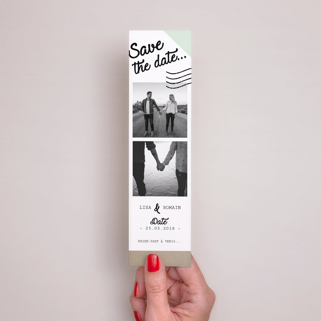 Save the date Mariage Marque-page Time To Love photo N° 2