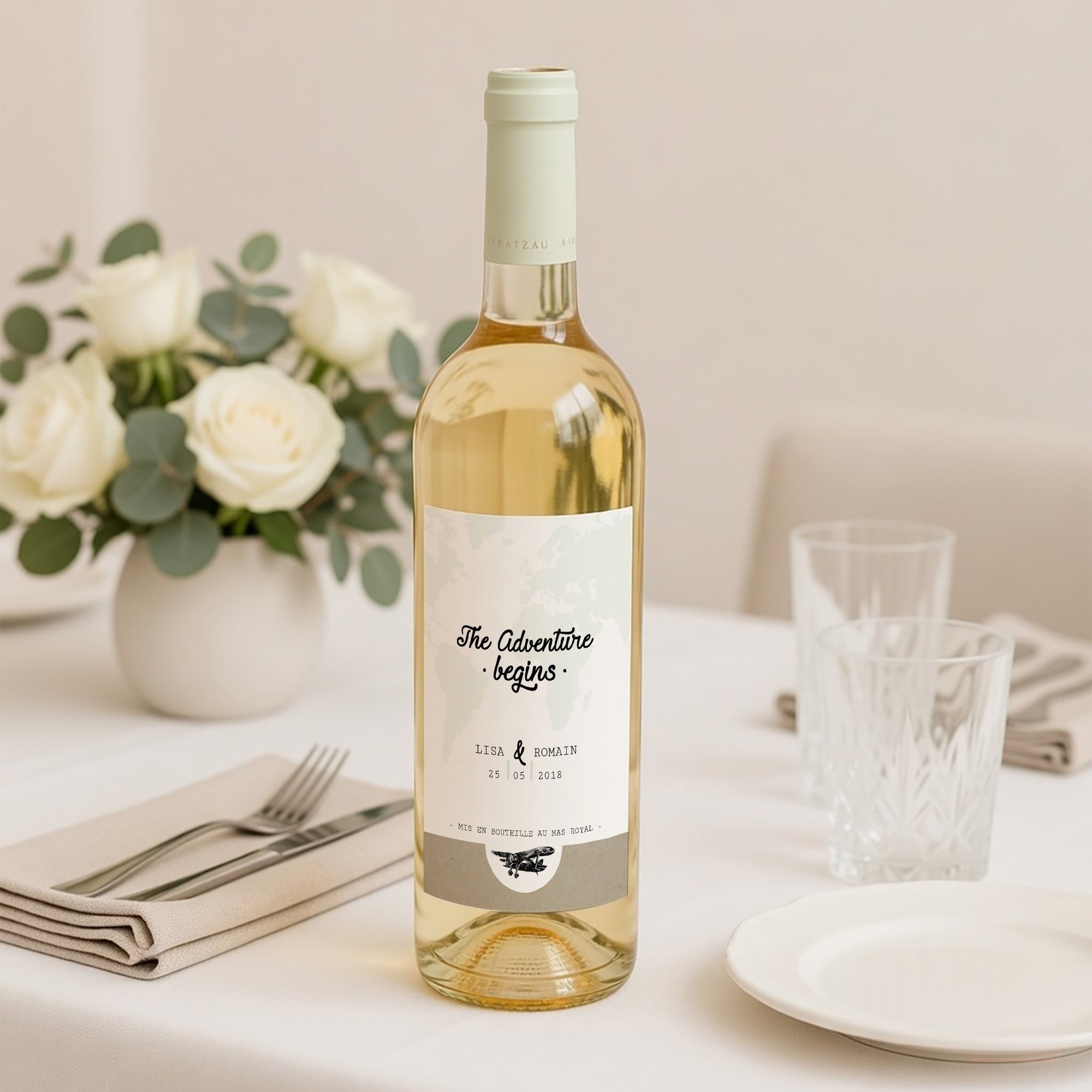 Etiquette bouteille Mariage Portrait Time To Love photo N° 2