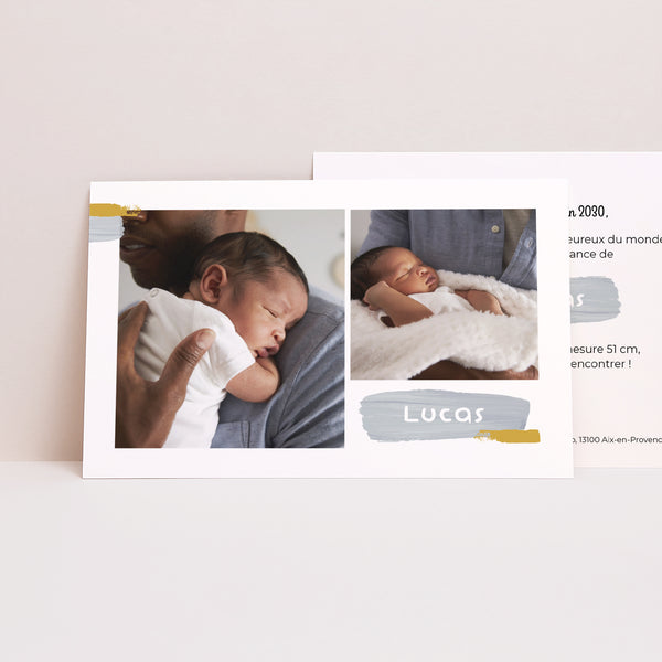 Faire-part Naissance Paysage Photos et Pinceaux photo