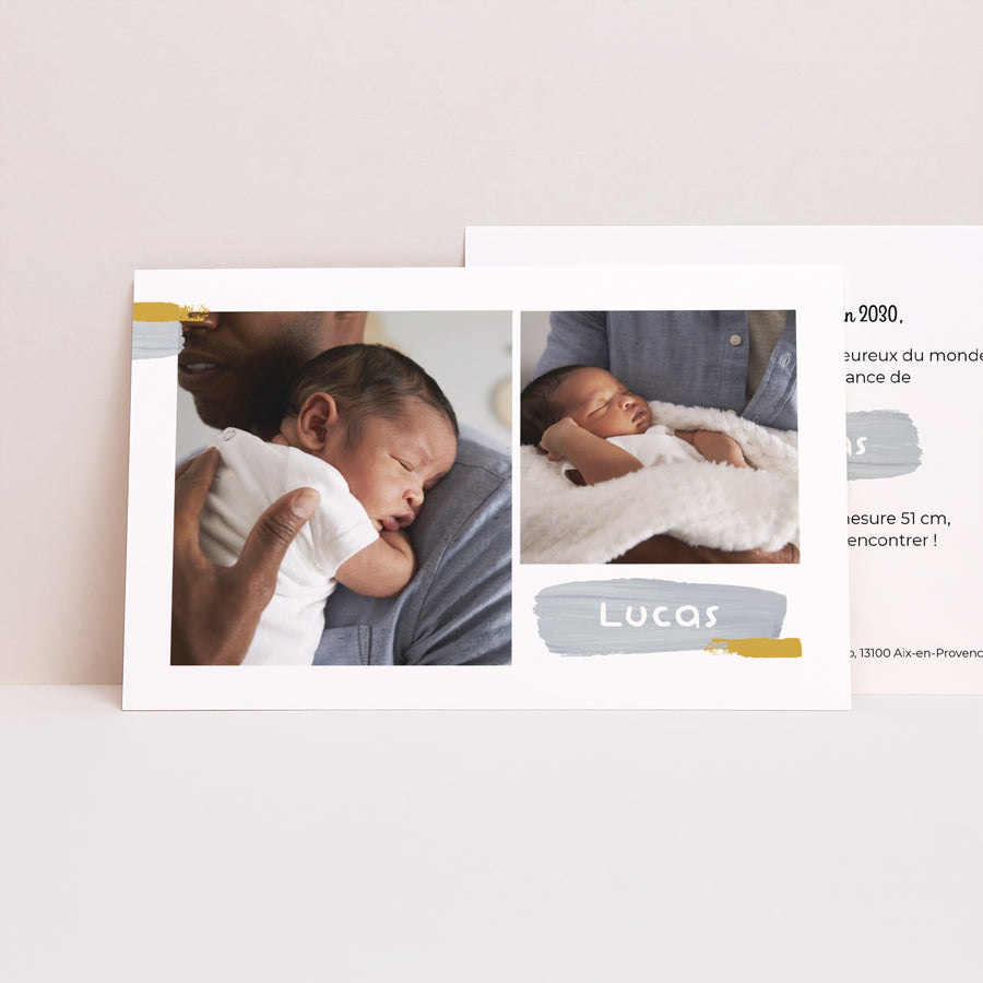 Faire-part Naissance Paysage Photos et Pinceaux photo