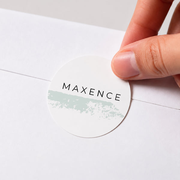 Sticker Naissance Rond Menthe Douce photo