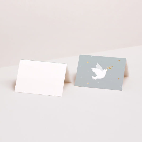 Marque-place Communion 2 volets Holly spirit gris photo