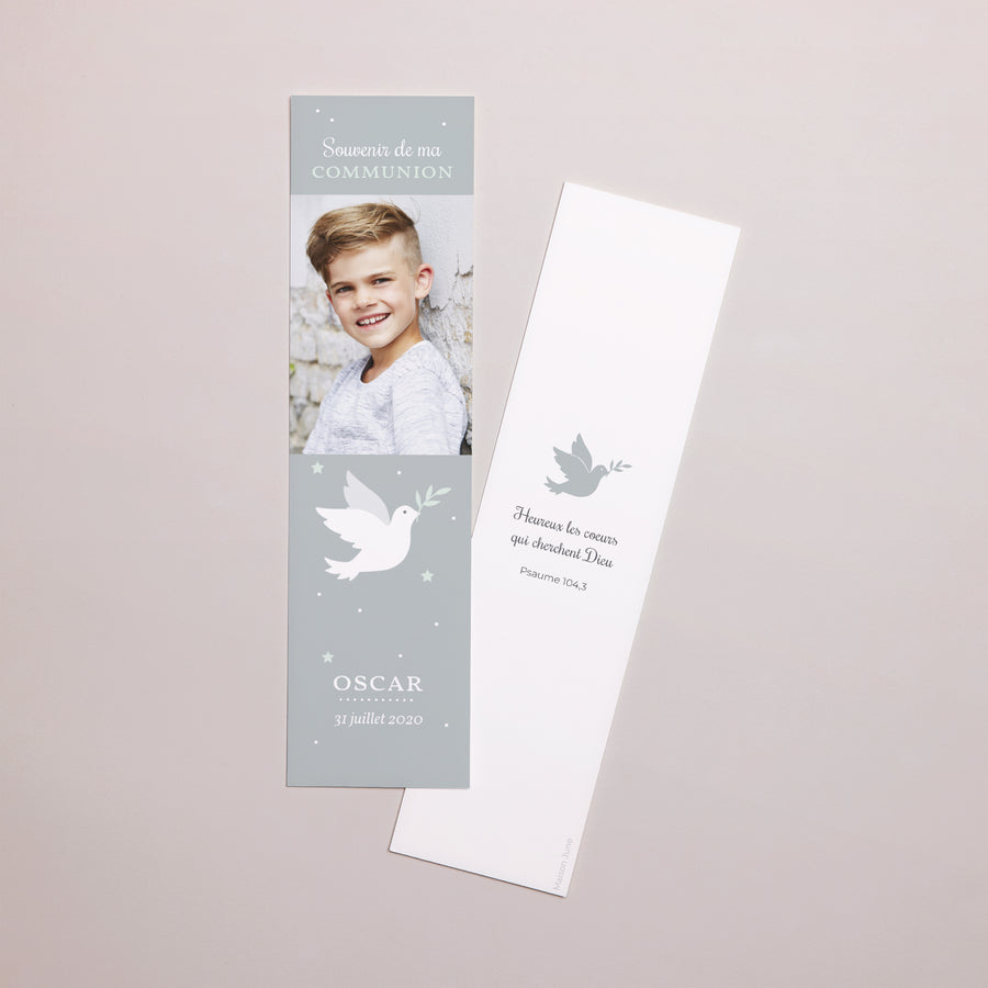 Marque-page Communion Marque-page Holly spirit gris photo