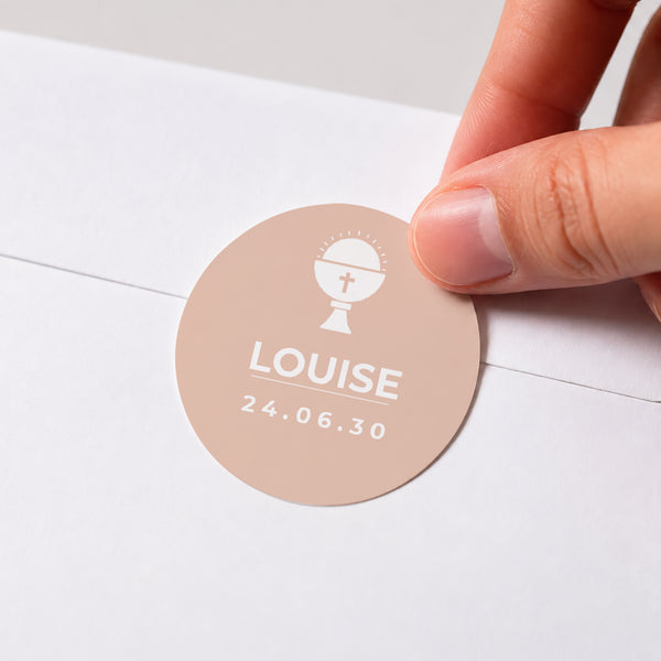 Sticker Communion Rond Calice photo