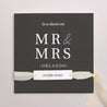 Faire-part Mariage Pochette carrée, 3 cartes, étiquette Carré Typographique photo N° 1