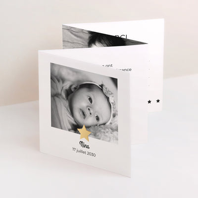 Faire-part naissance étoile