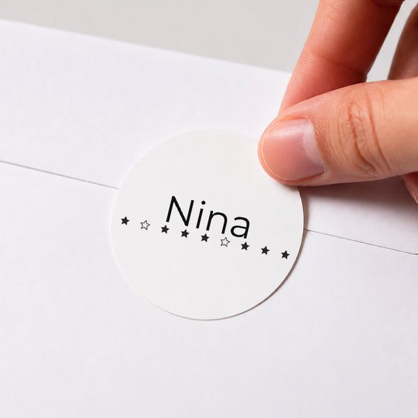 Sticker Naissance Rond Etoile Scintillante photo