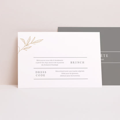 Invitations Mariage Paysage Botanique Minimaliste photo N° 1