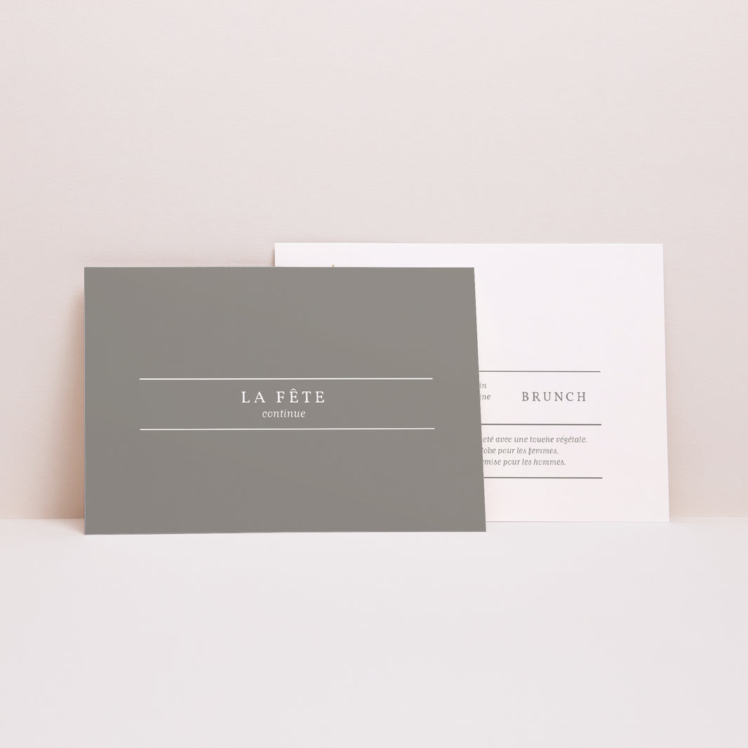 Invitations Mariage Paysage Botanique Minimaliste photo N° 2