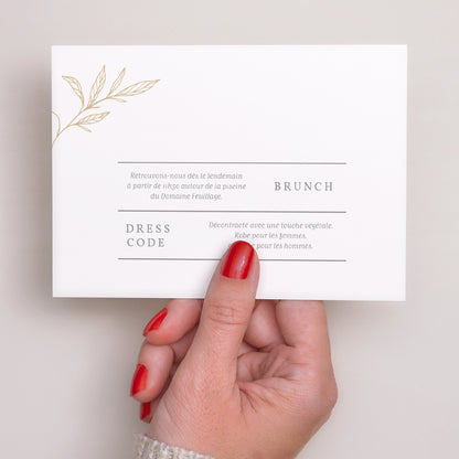 Invitations Mariage Paysage Botanique Minimaliste photo N° 3