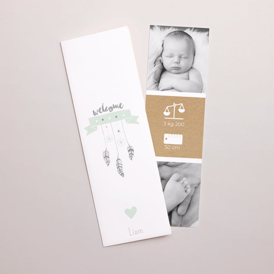 Faire-part Naissance Marque-page photo Attrape Rêves Boy photo