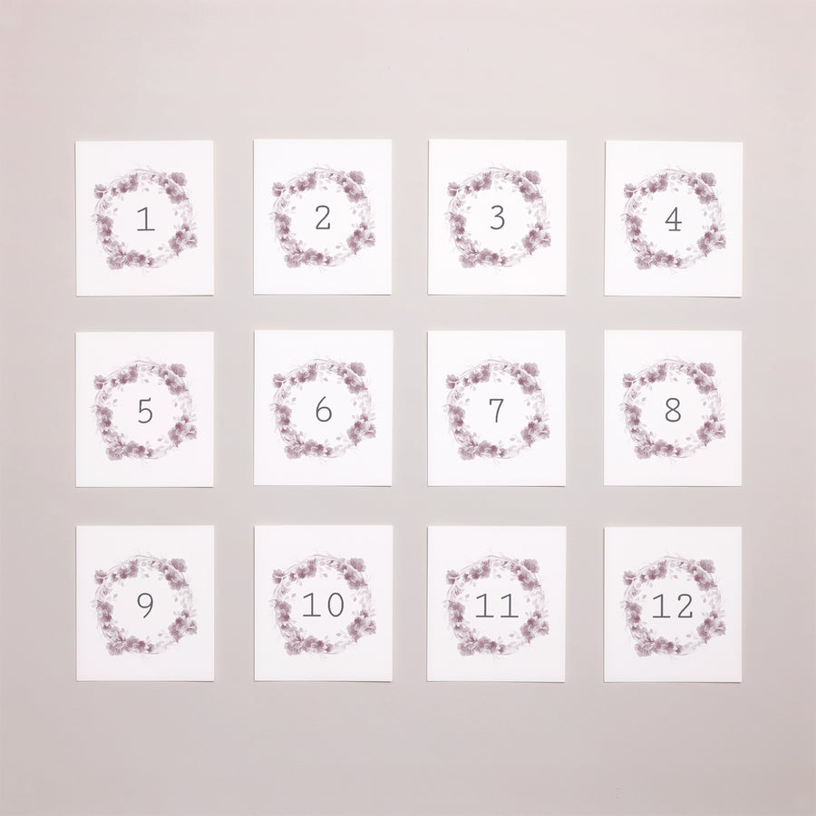 Tirage photo Mariage Lot de 12 Vintage Chic Rose photo
