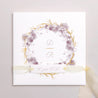 Faire-part Mariage Pochette carrée, 3 cartes, étiquette Vintage Chic Rose photo N° 1