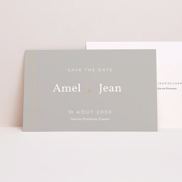 Save the date Mariage Paysage Rameaux Aquarelle photo