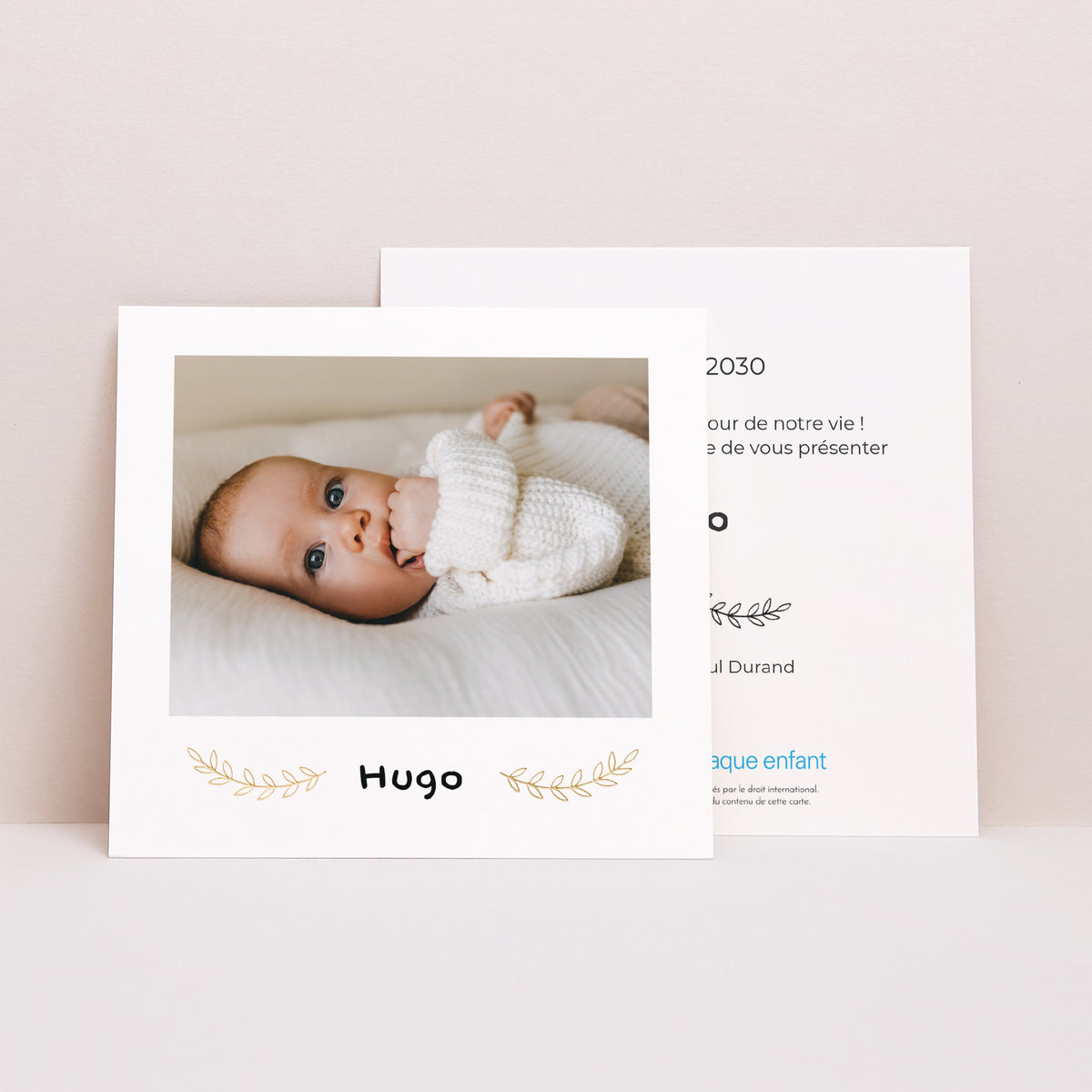 Faire-part Naissance Carré Petite photo photo