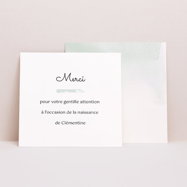 Remerciements Naissance Carré Fraise acidulée photo